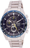 Seiko Motorsport Analogue Men's Black Dial Silver Colored Strap Watch - SSB321P1 - Bharat Time Style