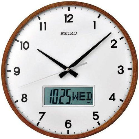 Seiko Wall Clock (33 cm x 33 cm x 6 cm, Brown) - QXL008BN - Bharat Time Style
