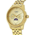 Timex Moon Phase Multifunction Analog Champagne Dial Women's Watch-TWEL13104 - Bharat Time Style