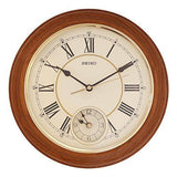 Seiko Wall Clock (30.2 cm x 30.2 cm x 4.5 cm, Brown) - QXA494B - Bharat Time Style