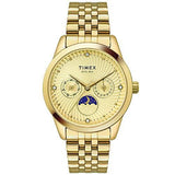 Timex Moon Phase Multifunction Analog Champagne Dial Women's Watch-TWEL13104 - Bharat Time Style