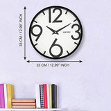 Seiko White Dial Black Round Wall Clock - QXC239KN - Bharat Time Style