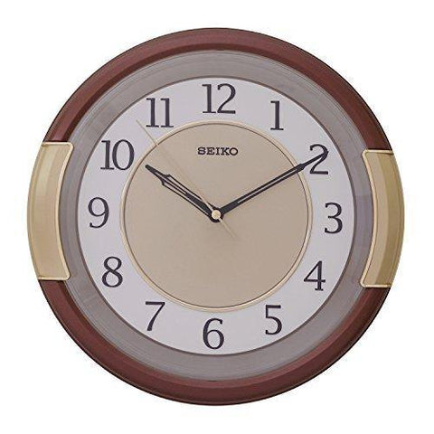 SEIKO Qxa272B Plastic Wall Clock (Brown_1.6 Inch X 12.1 Inch X 12.1 Inch ) - Bharat Time Style