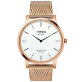 Timex Slim Sapphire Crystal Analog Silver Dial Men's Watch-TWEG17412 - Bharat Time Style