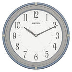 Seiko White Dial Blue Round Wall Clock - Bharat Time Style