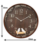 Seiko Plastic Pendulum Wall Clock - QXC237BN (Brown_12.9 Inch X 12.9 Inch X 1.5 Inch) - Bharat Time Style