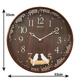 Seiko Plastic Pendulum Wall Clock - QXC237BN (Brown_12.9 Inch X 12.9 Inch X 1.5 Inch) - Bharat Time Style