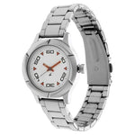 Fastrack White Round Dial Stainless Steel Strap Analog Watches For Girls NK6141SM01 - Bharat Time Style