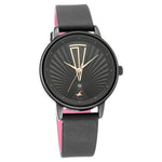 Fastrack x Ananya Panday - Ruffles Black Dial Leather Strap Watch - 6206NL02 - Bharat Time Style