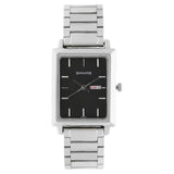 Sonata Analog with Day and Date Rectangle Black Dial Silver Stainless Steel Strap Watch For Men-NM7078SM06 - Bharat Time Style