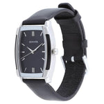 Sonata Analog Rectangle Black Dial Black Leather Strap Watch For Men-NM7080SL02 - Bharat Time Style