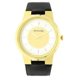 Sonata Analog Round Silver Dial Black Leather Strap Watch For Men-7121YL01 - Bharat Time Style