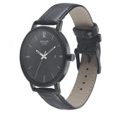 Sonata Analog with Date Round Black Dial Black Leather Strap Watch For Men-NM7131NL01 - Bharat Time Style