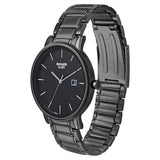 Sleek Black Dial Analog Watch - 7131NM02 - Bharat Time Style