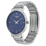 Sonata Analog Round Blue Dial Silver Stainless Steel Strap Watch For Men-NM7131SM01 - Bharat Time Style