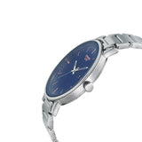 Sonata Analog Round Blue Dial Silver Stainless Steel Strap Watch For Men-NM7131SM01 - Bharat Time Style