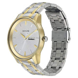 Sonata Analog with Day and Date Round Silver Dial Two Toned Bimetal Strap Watch For Men-NM7133BM01 - Bharat Time Style