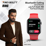 Fire-Boltt Ring Bluetooth Calling Smartwatch with Metal Body - BSW005 (Red) - Bharat Time Style