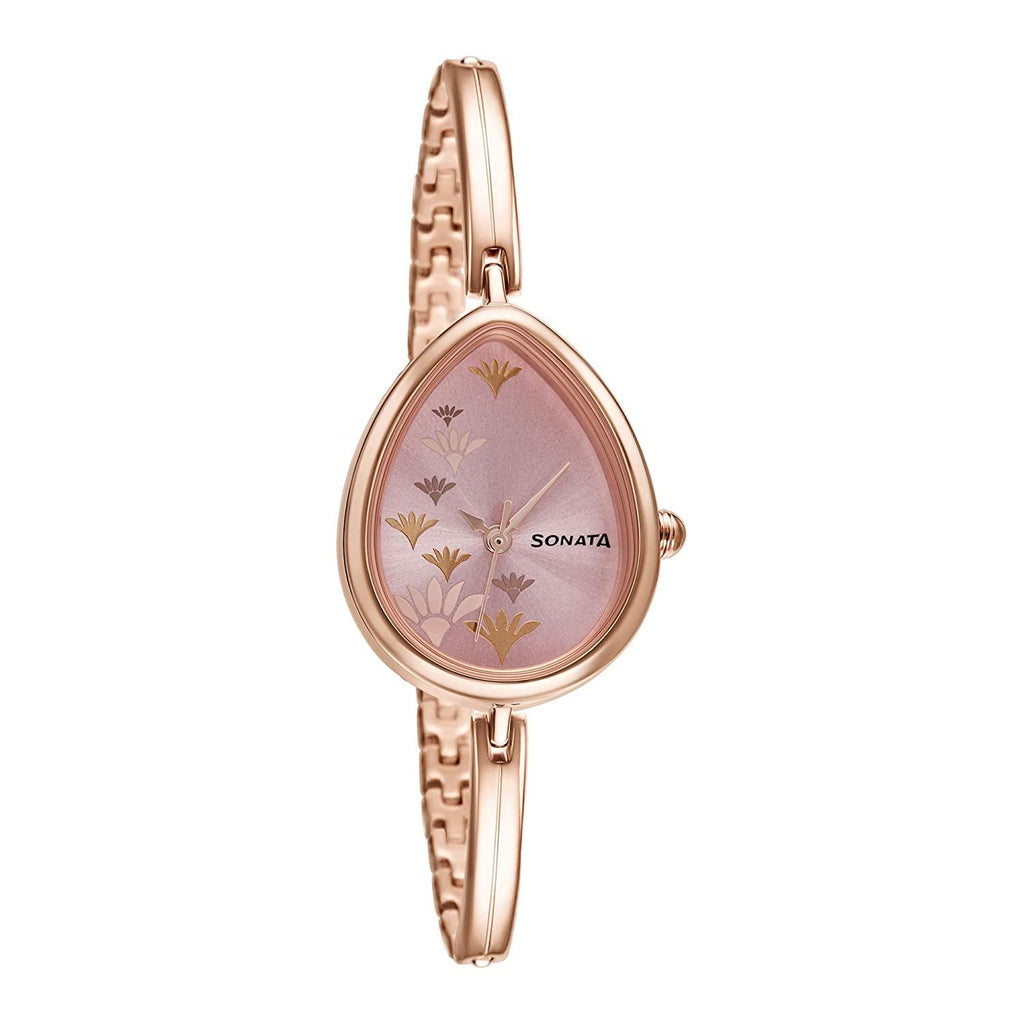 Buy Sonata 8151WM05 Rose Gold Dial Analog Watch For Women Online