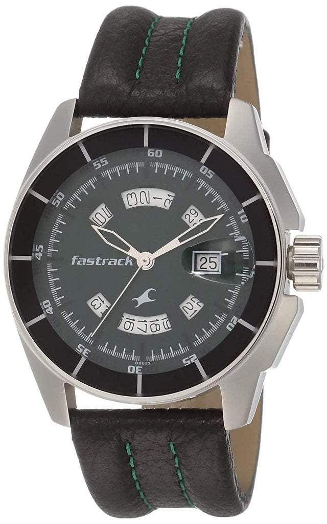 Fastrack Buy Fastrack Black Magic Analog Green Dial Men s Watch