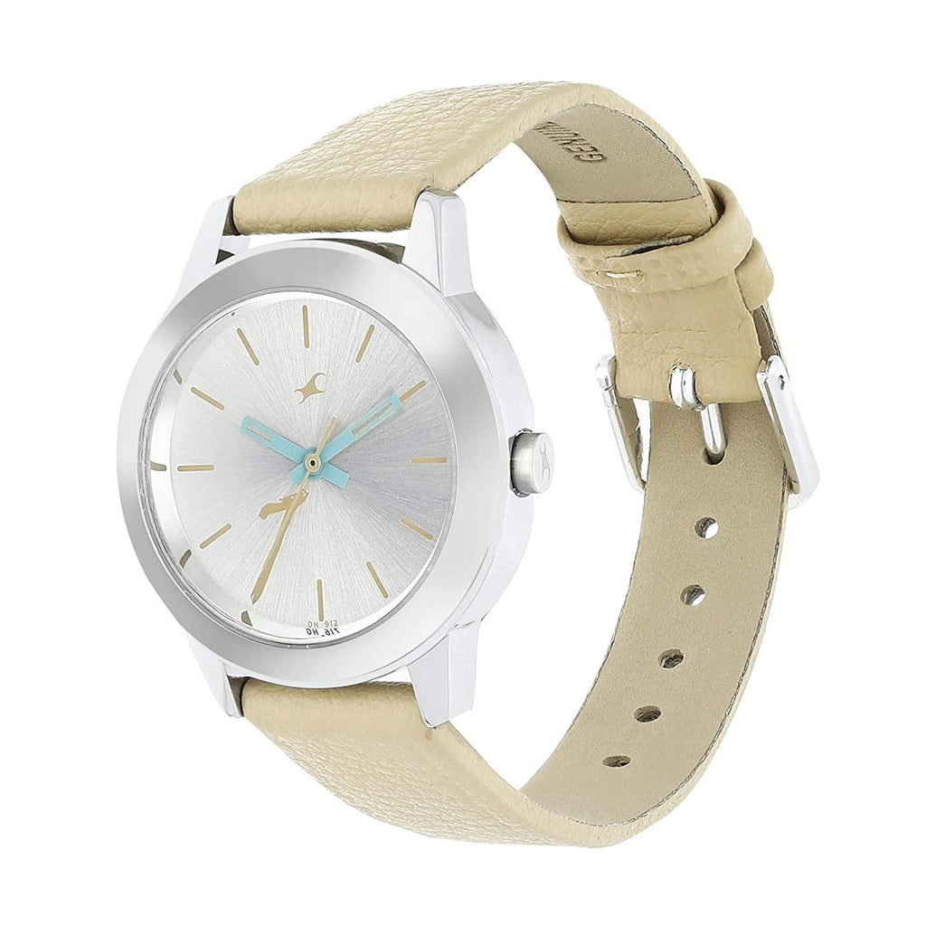 Fastrack Road Trip Quartz Analog White Dial Stainless Steel Strap Watch for  Girls