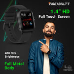 Fire-Boltt SpO2 Full Touch 1.4 inch Smart Watch with 24*7 Heart Rate monitoring - BSW001 (Black) - Bharat Time Style