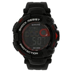 Sf Digital Watch With Black Plastic Strap For Men NM77010Pp02 | Sonata - Bharat Time Style