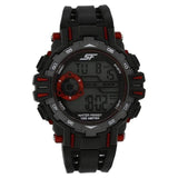 Sf Digital Watch With Black Plastic Strap For Men NM77069Pp01 | Sonata - Bharat Time Style