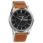 Black Dial Analog with Day & Date Watch | Sonata - 77082SL08W - Bharat Time Style