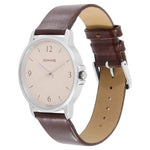 Sonata Analog Round Brown Dial Brown Leather Strap Watch For Men-77083SL04 - Bharat Time Style