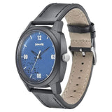 Sonata Analog Round Blue Dial Black Leather Strap Watch For Men-77086PL04 - Bharat Time Style