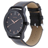 Sonata Analog Round Black Dial Black Leather Strap Watch For Men-NN7924NL01 - Bharat Time Style