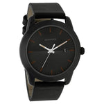 Sonata Analog with Date Round Anthracite Dial Black Leather Strap Watch For Men-NM7924NL02 - Bharat Time Style