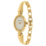 Sonata Analog Oval White Dial Golden Metal Strap Watch For Women-NN8048YM01 - Bharat Time Style