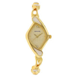 Sonata Analog Oval Champagne Dial Golden Metal Strap Watch For Women-NM8073YM01 - Bharat Time Style