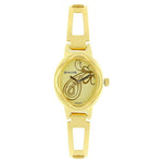 Sonata Analog Oval Champagne Dial Golden Stainless Steel Strap Watch For Women-NN8085YM01 - Bharat Time Style