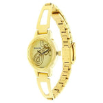 Sonata Analog Oval Champagne Dial Golden Stainless Steel Strap Watch For Women-NN8085YM01 - Bharat Time Style