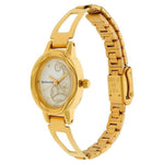 Sonata Analog Oval White Dial Golden Stainless Steel Strap Watch For Women-NM8085YM02 - Bharat Time Style