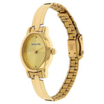 Sonata Analog Oval Champagne Dial Golden Stainless Steel Strap Watch For Women-NM8100YM02 - Bharat Time Style