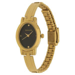 Sonata Analog Oval Black Dial Golden Stainless Steel Strap Watch For Women-NN8100YM03 - Bharat Time Style