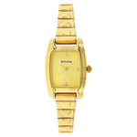 Sonata Analog Rectangle Champagne Dial Golden Stainless Steel Strap Watch For Women-NM8103YM01 - Bharat Time Style