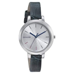 Sonata Analog Round Silver Dial Blue Leather Strap Watch For Women-NL8141SL02 - Bharat Time Style