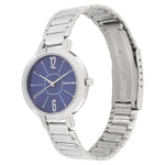 Sonata Analog Round Blue Dial Silver Stainless Steel Strap Watch For Women-NL8141SM03 - Bharat Time Style