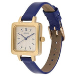 Sonata Analog Square Champagne Dial Blue Leather Strap Watch For Women-8152YL01 - Bharat Time Style