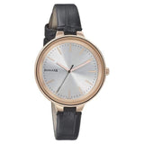 Sonata Analog Round Silver Dial Black Leather Strap Watch For Women-8159WL01 - Bharat Time Style