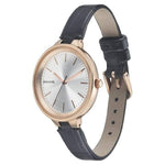 Sonata Analog Round Silver Dial Black Leather Strap Watch For Women-8159WL01 - Bharat Time Style