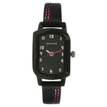 Sonata Analog Rectangle Black Dial Black Leather Strap Watch For Women-NM87001NL01 - Bharat Time Style