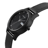 Black Dial Leather Strap Watch | Sonata - 87031PL02W - Bharat Time Style