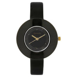 Sonata Analog Round Black Dial Black Leather Strap Watch For Women-NM8959NL01 - Bharat Time Style