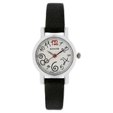 Sonata Analog Round White Dial Black Leather Strap Watch For Women-8976SL07J - Bharat Time Style